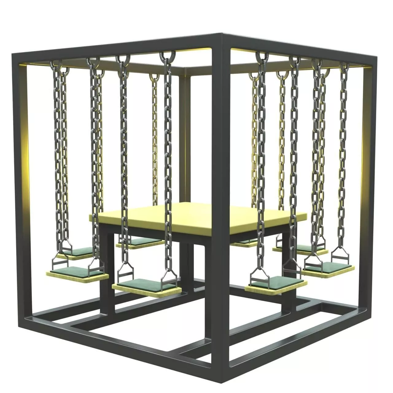 alcove swing set in cube 3D model