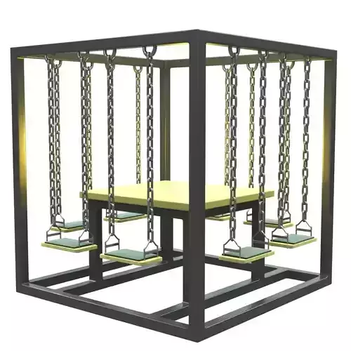 alcove swing set in cube