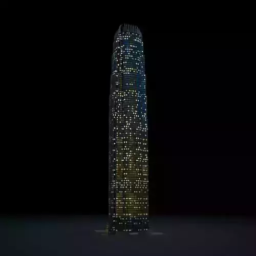 Illuminated Towery Skyscraper