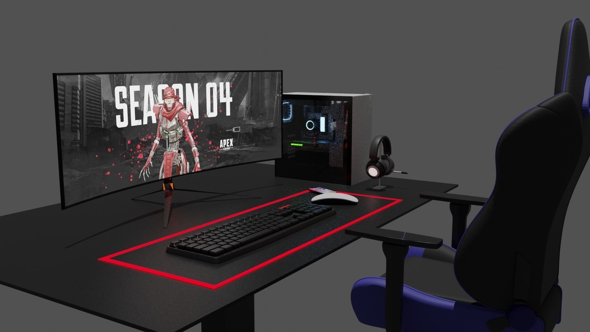 3D model of Gaming Pc 3D model_1