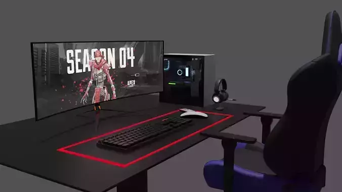 3D model of Gaming Pc 3D model