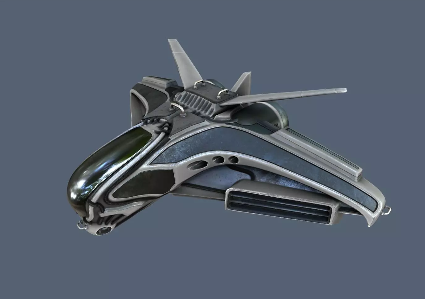 Intergalactic Spaceship Low-poly 3D model