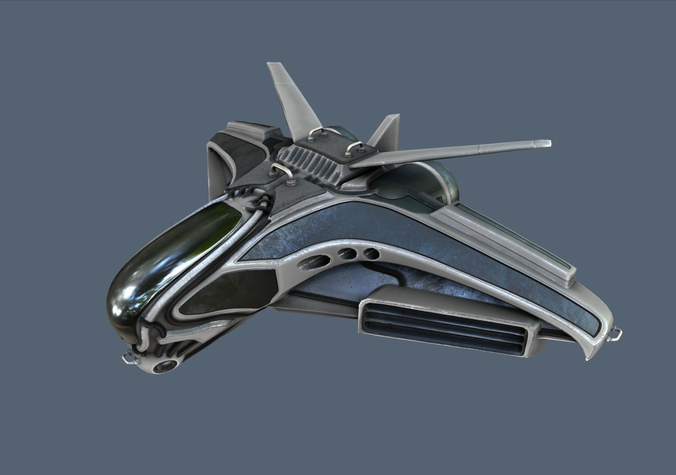 Intergalactic Spaceship Low-poly 3D model