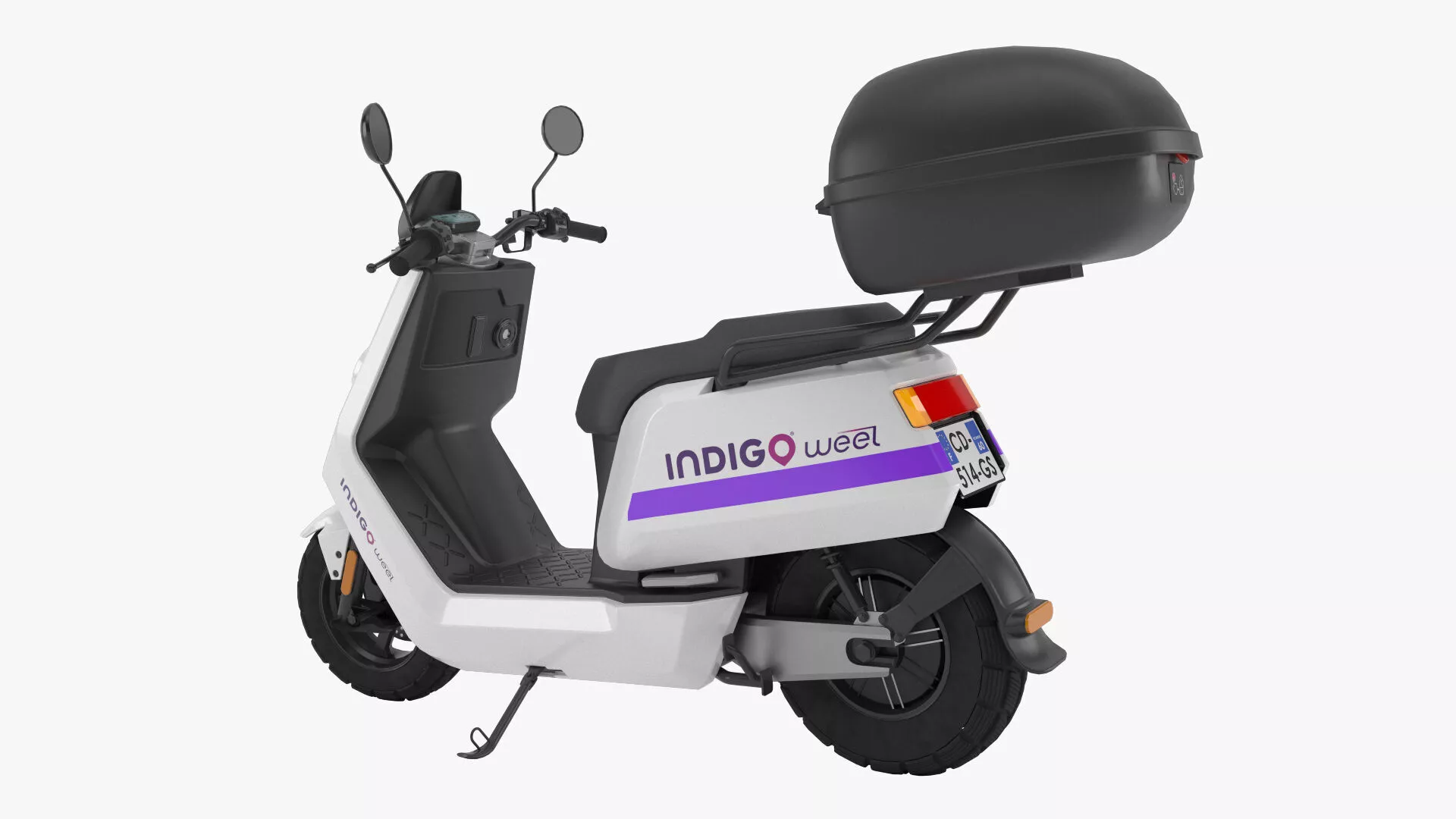 Indigo Weel Moped Low-poly 3D model
