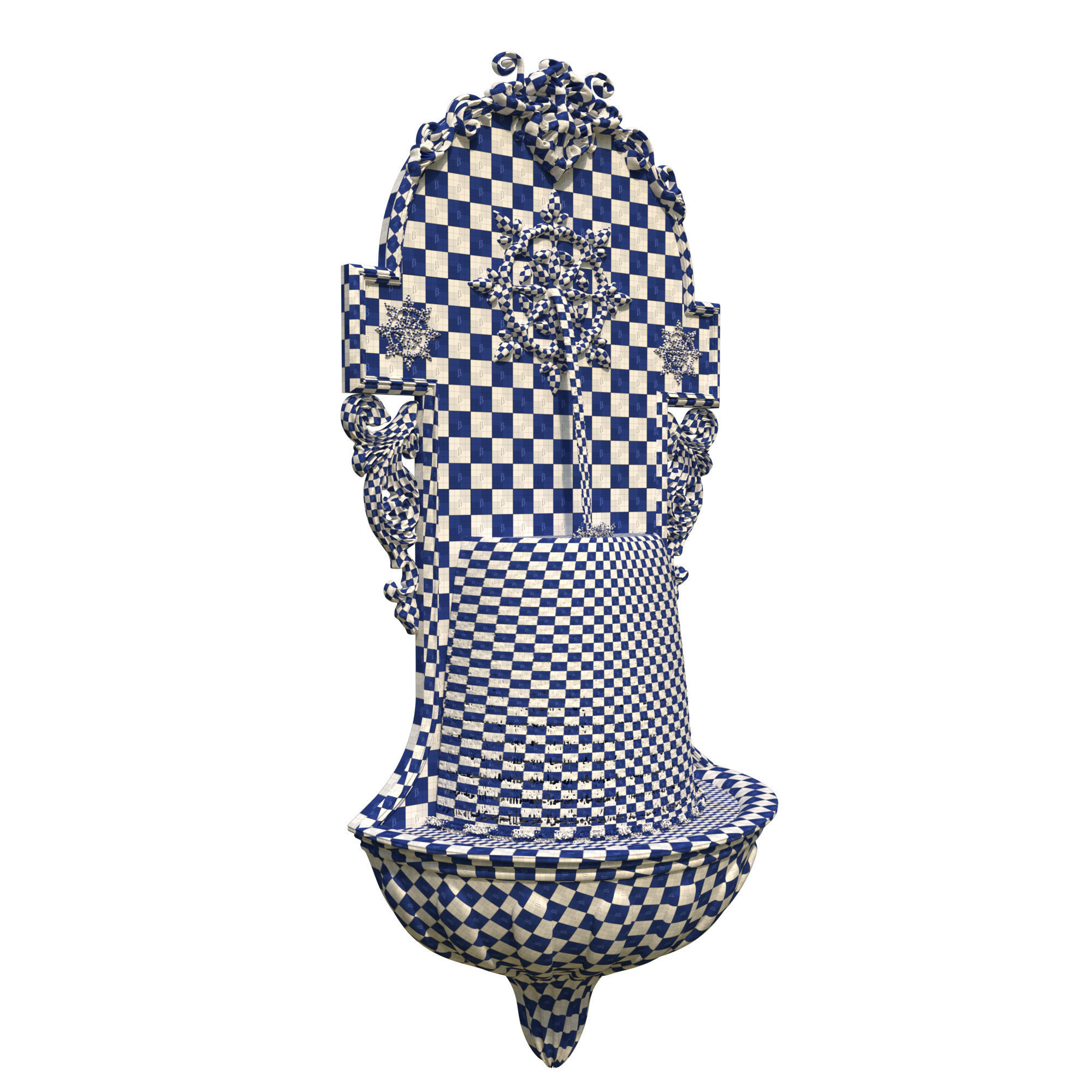 Classic Wall Fountain 03 3D model_4