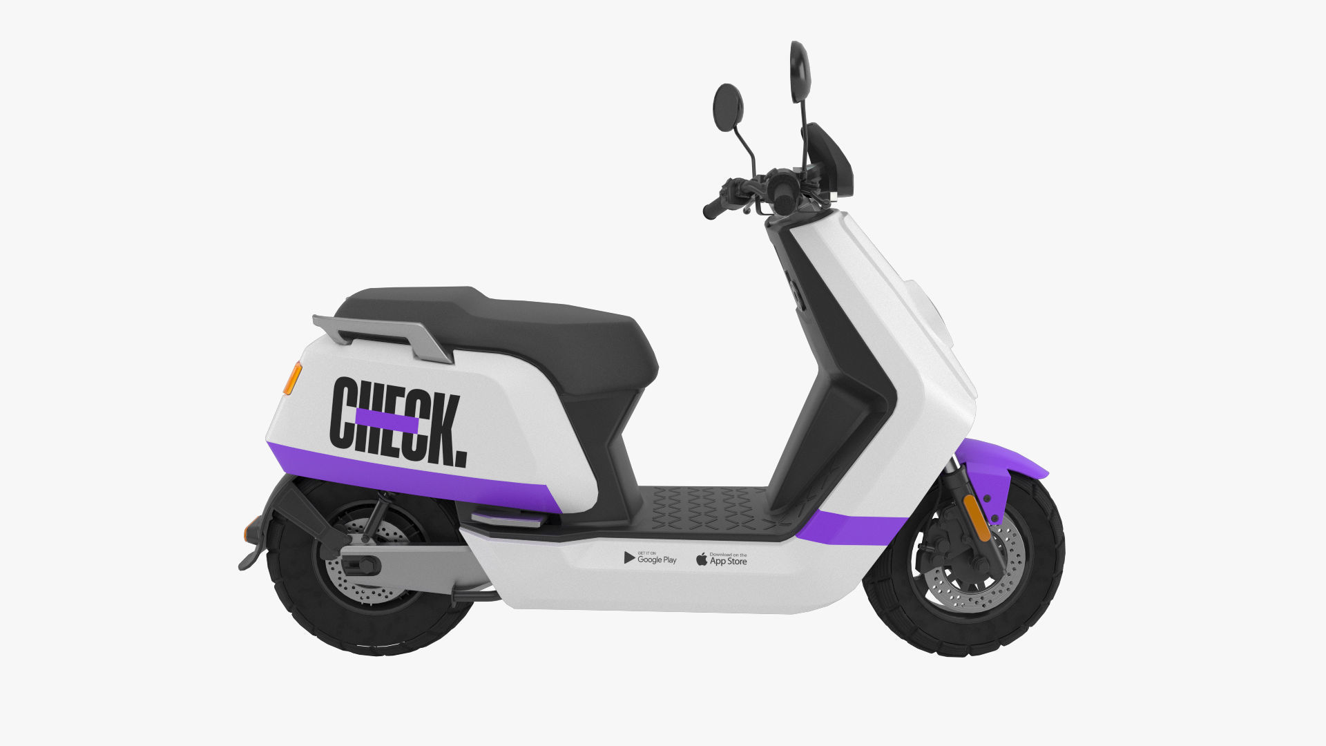 Electric Scooter Check  Low-poly 3D model_8