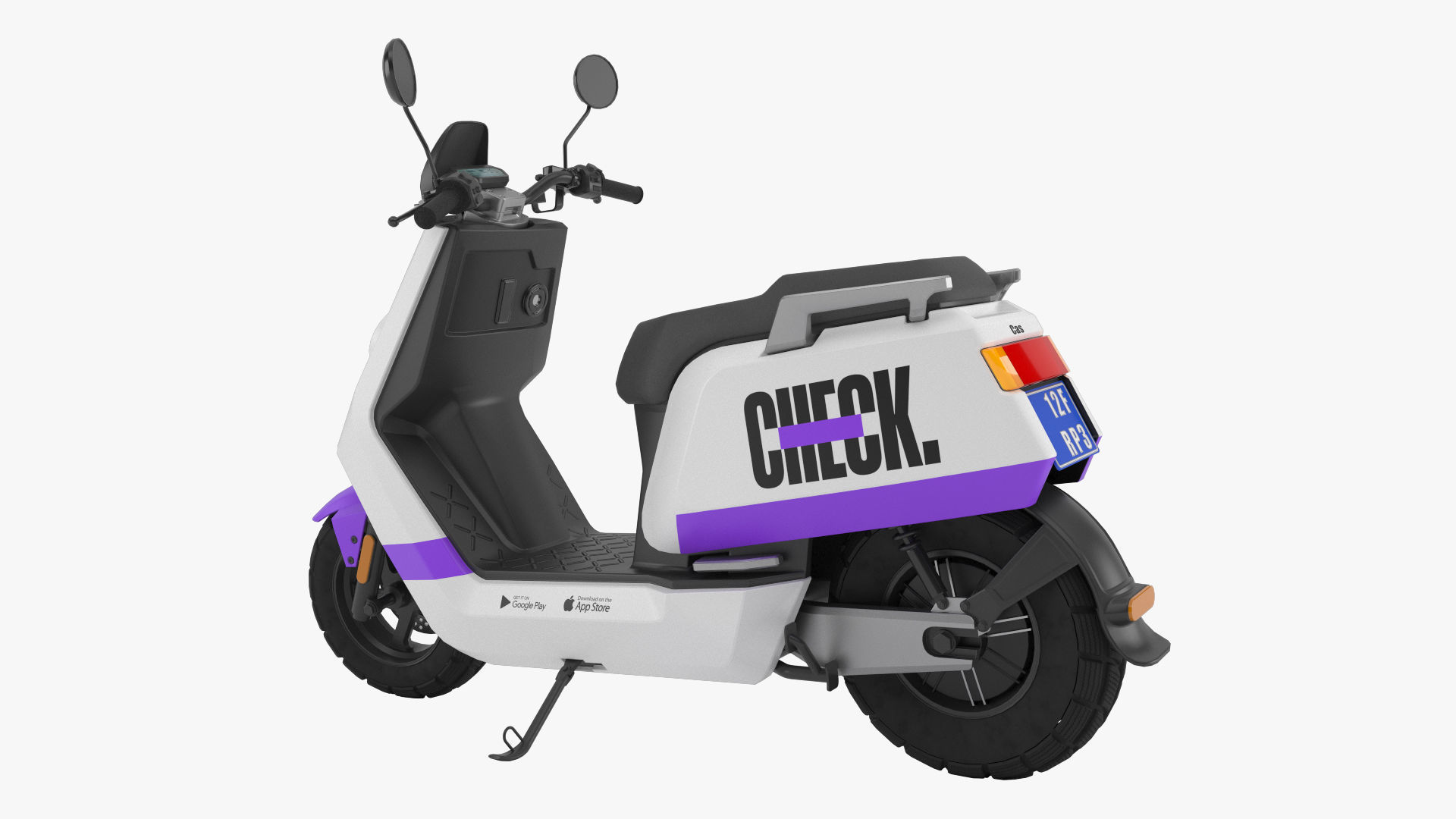 Electric Scooter Check  Low-poly 3D model_5