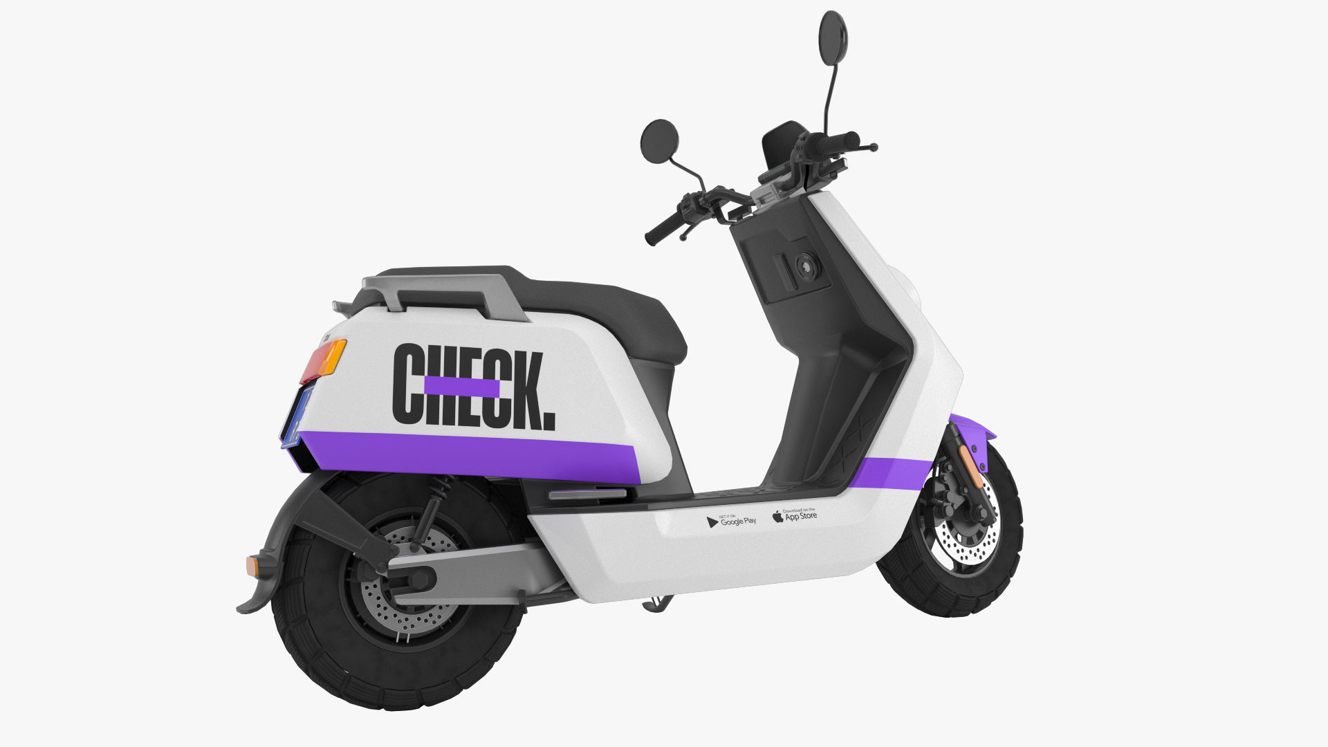 Electric Scooter Check  Low-poly 3D model_3