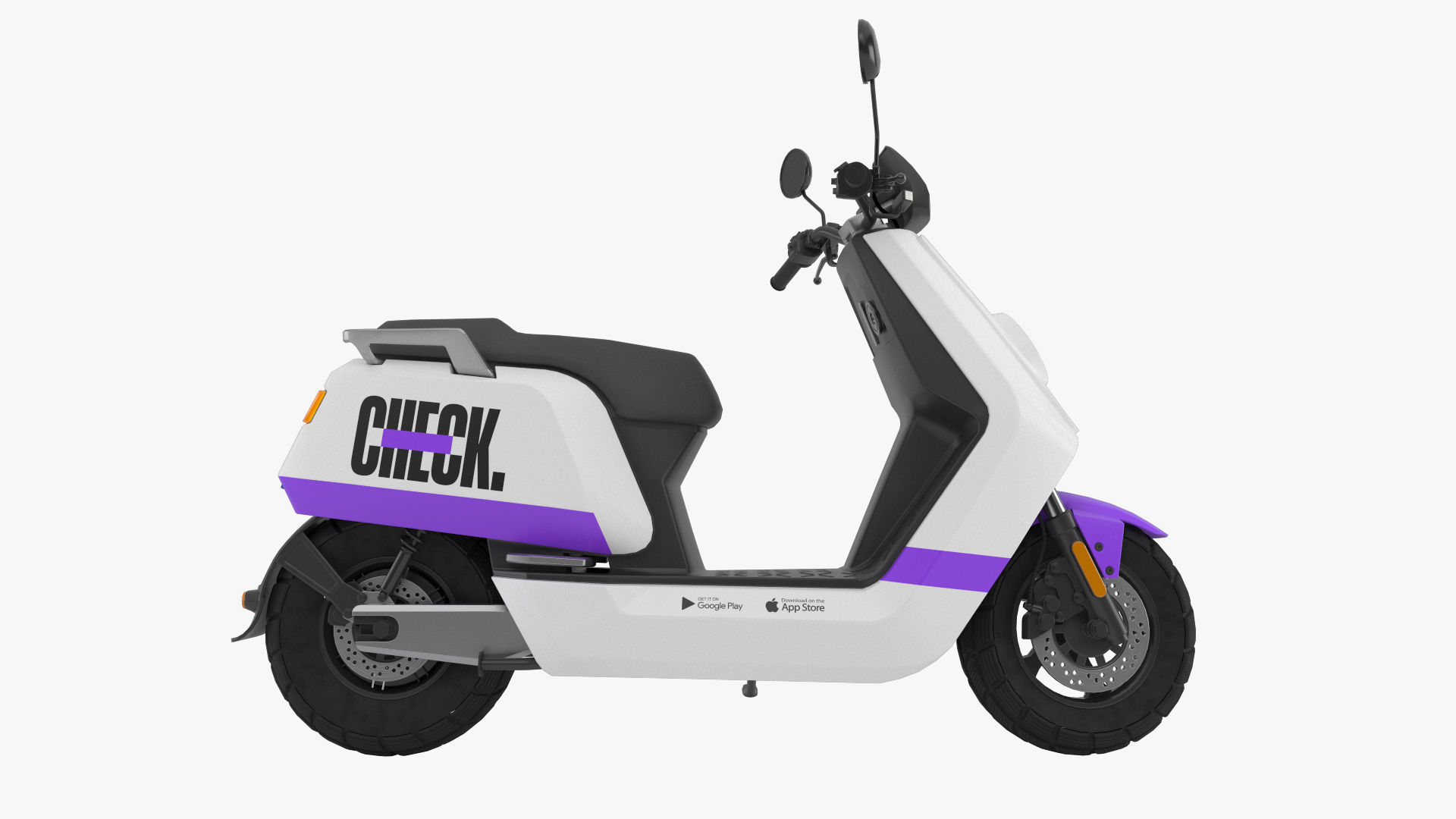 Electric Scooter Check  Low-poly 3D model_2