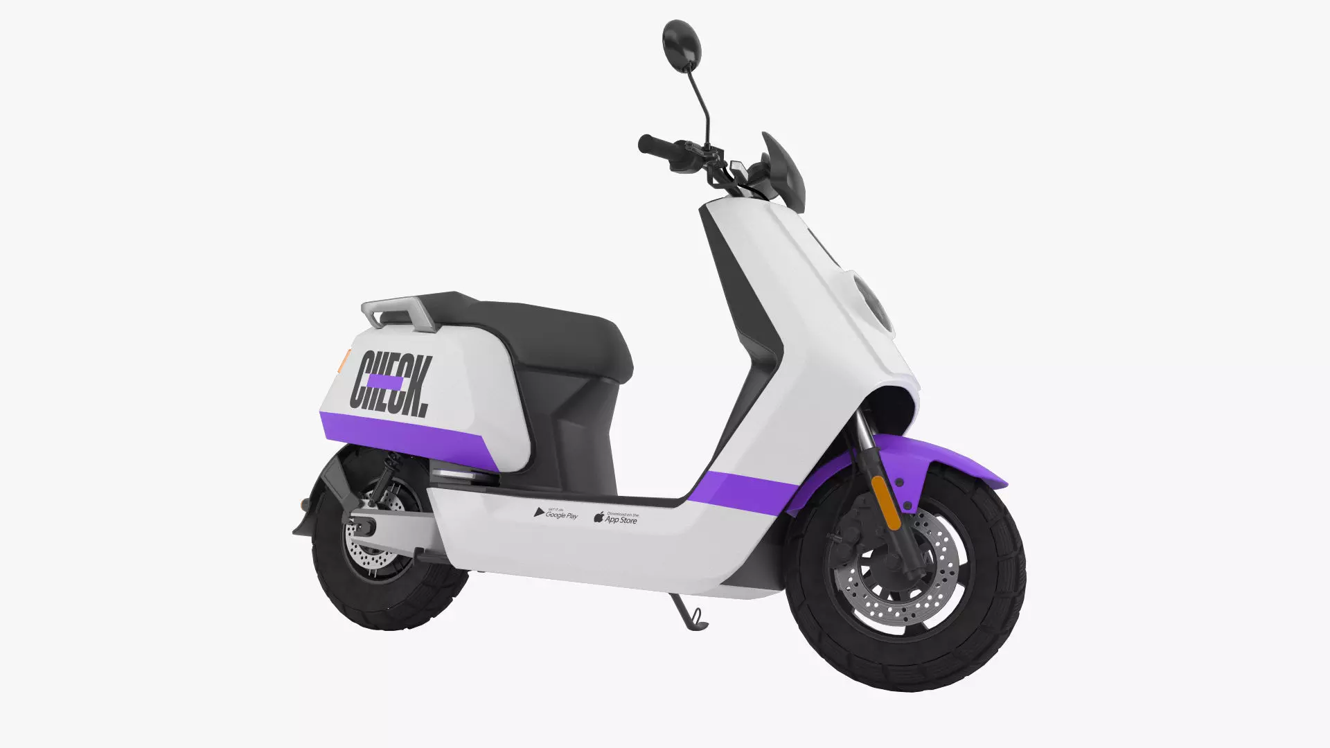 Electric Scooter Check  Low-poly 3D model_0