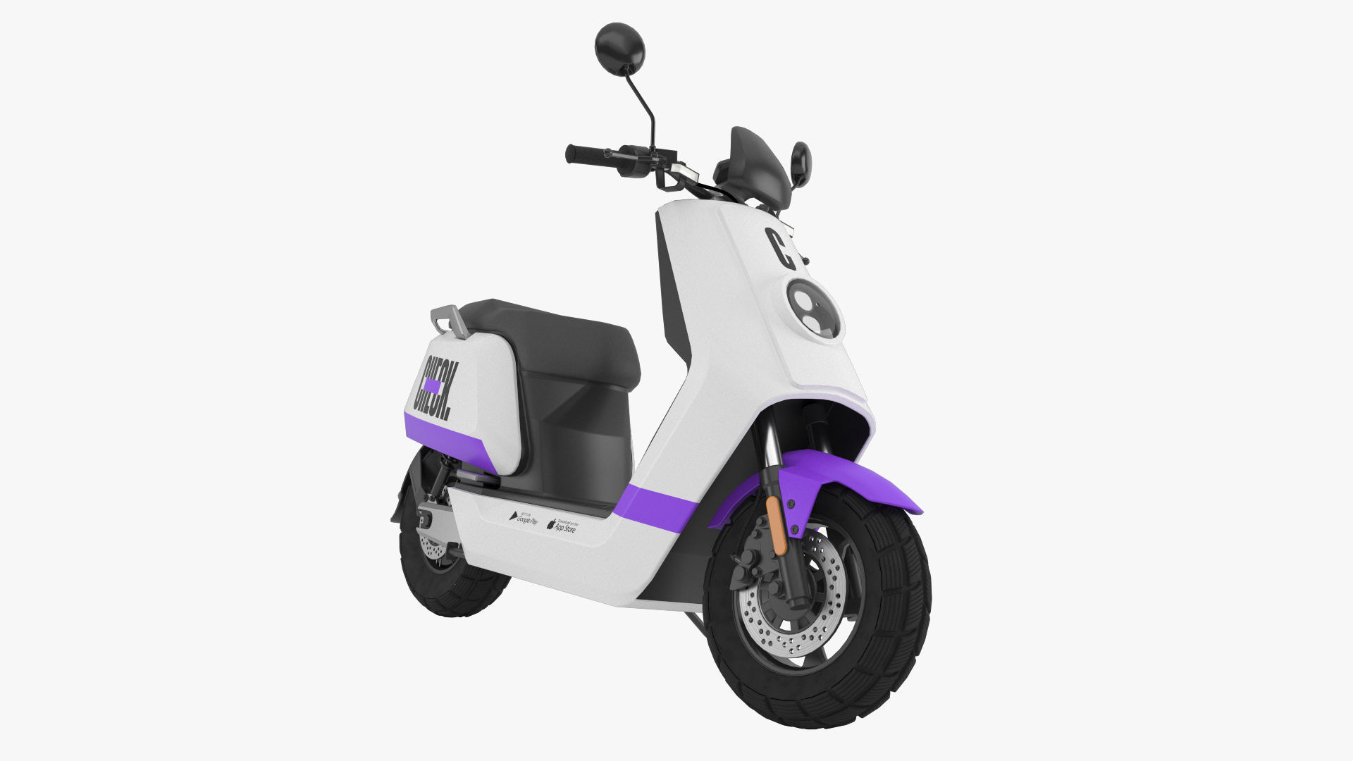 Electric Scooter Check  Low-poly 3D model_7