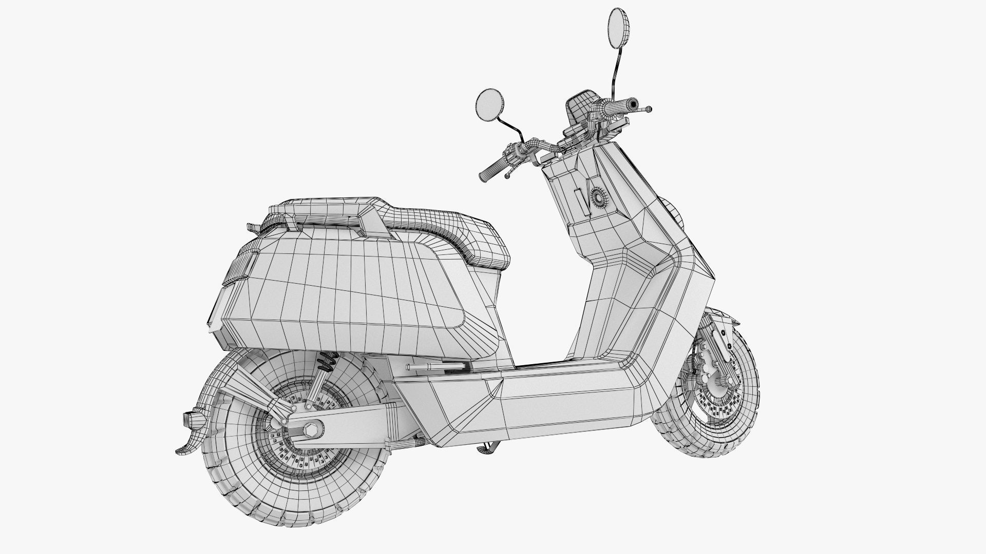 Electric Scooter Check  Low-poly 3D model_11