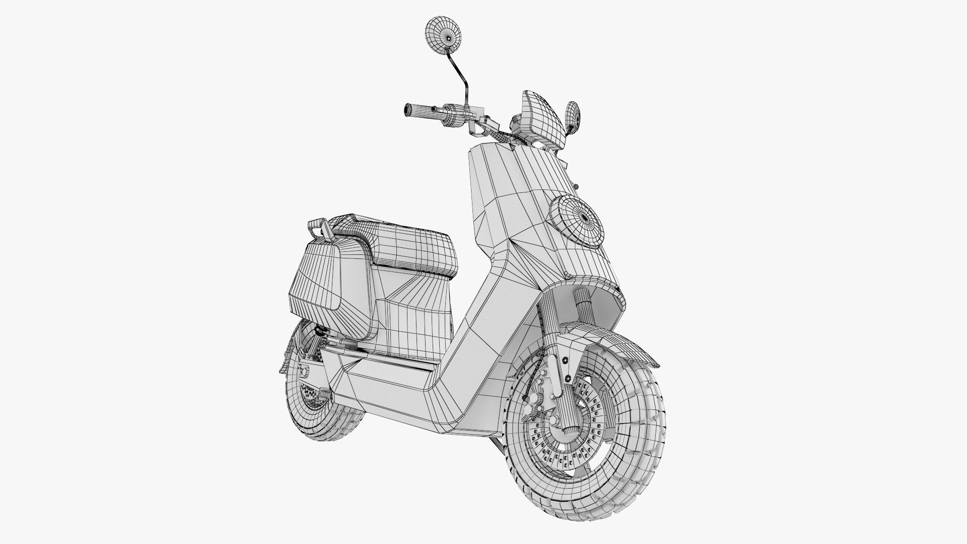 Electric Scooter Check  Low-poly 3D model_15