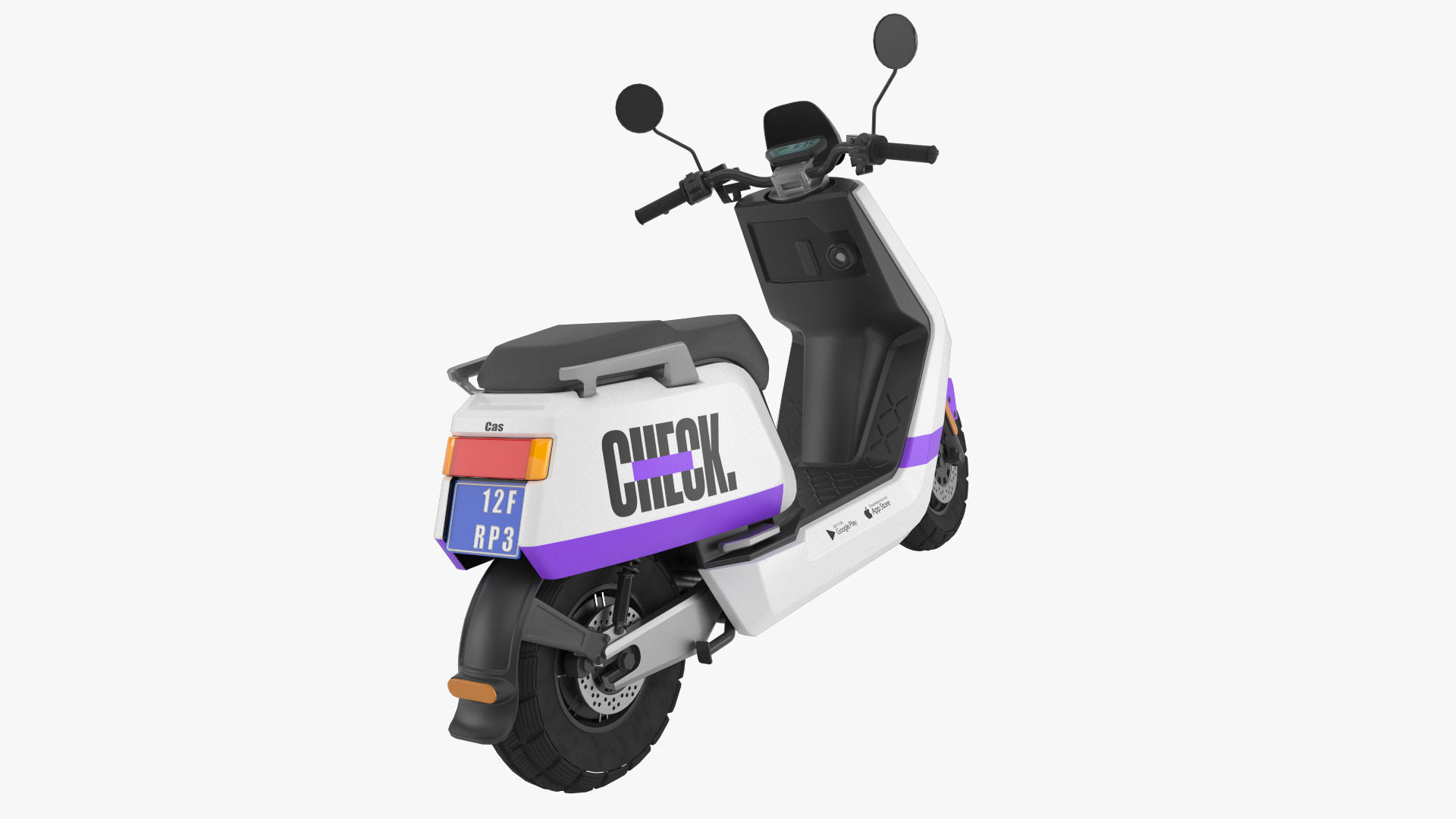 Electric Scooter Check  Low-poly 3D model_4