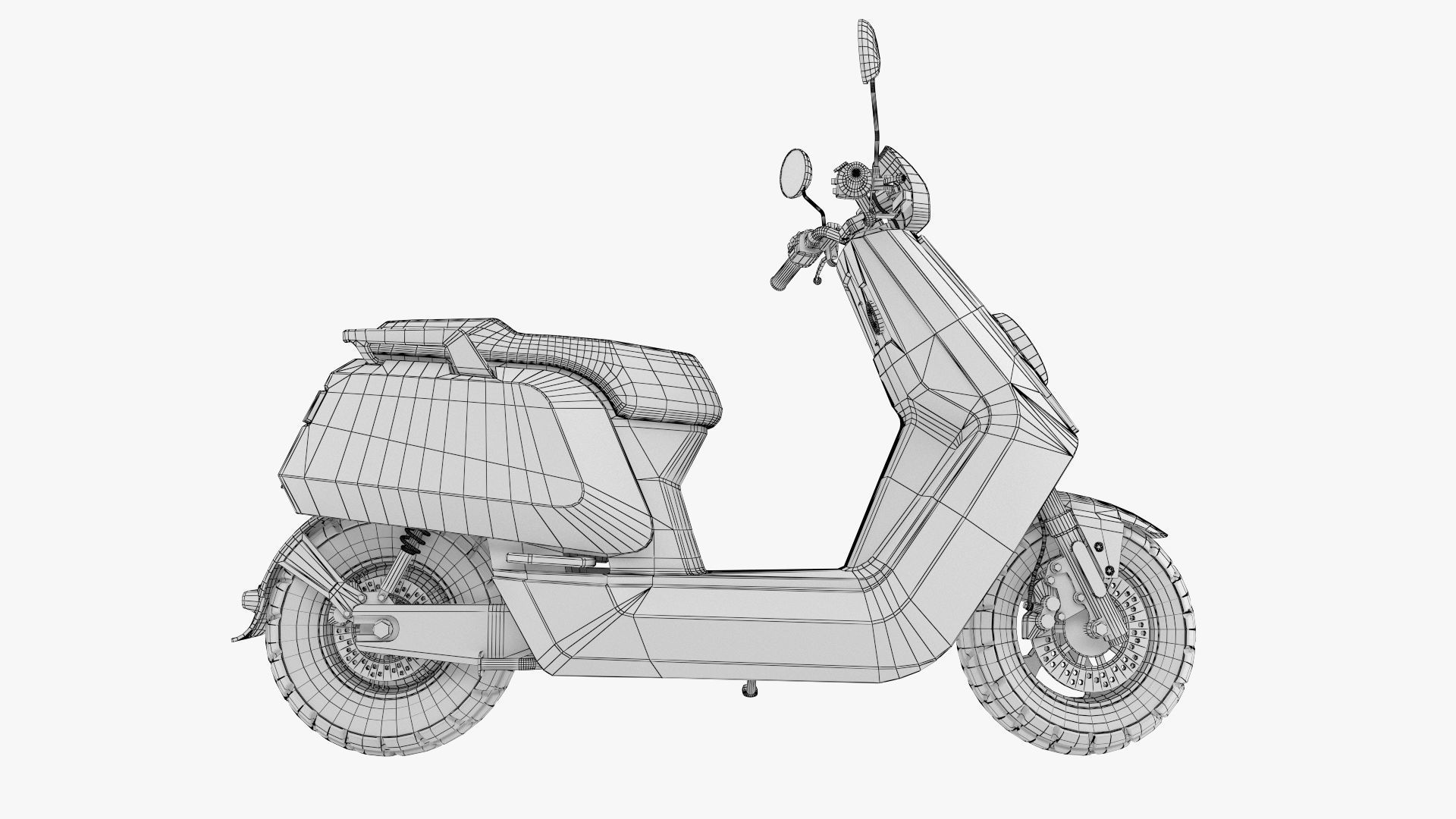 Electric Scooter Check  Low-poly 3D model_10