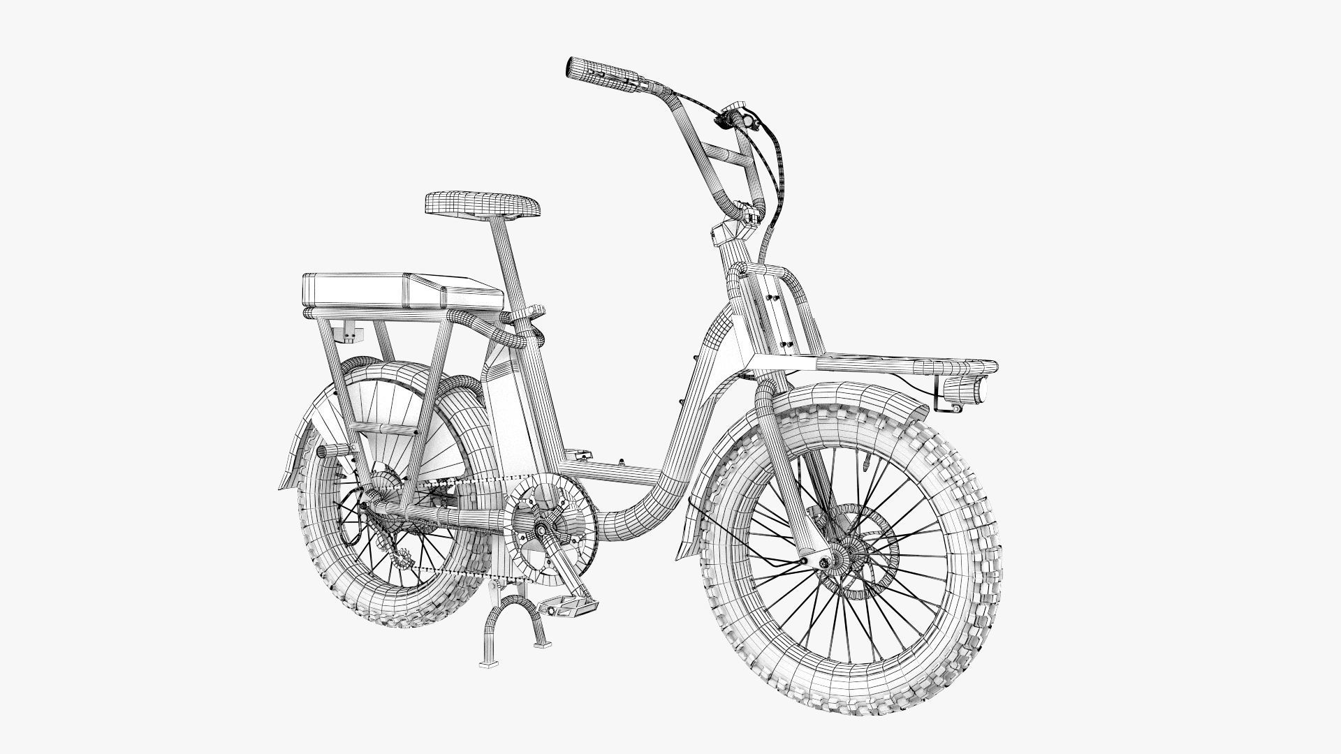 Radrunner electric bike with basket 3D model_13