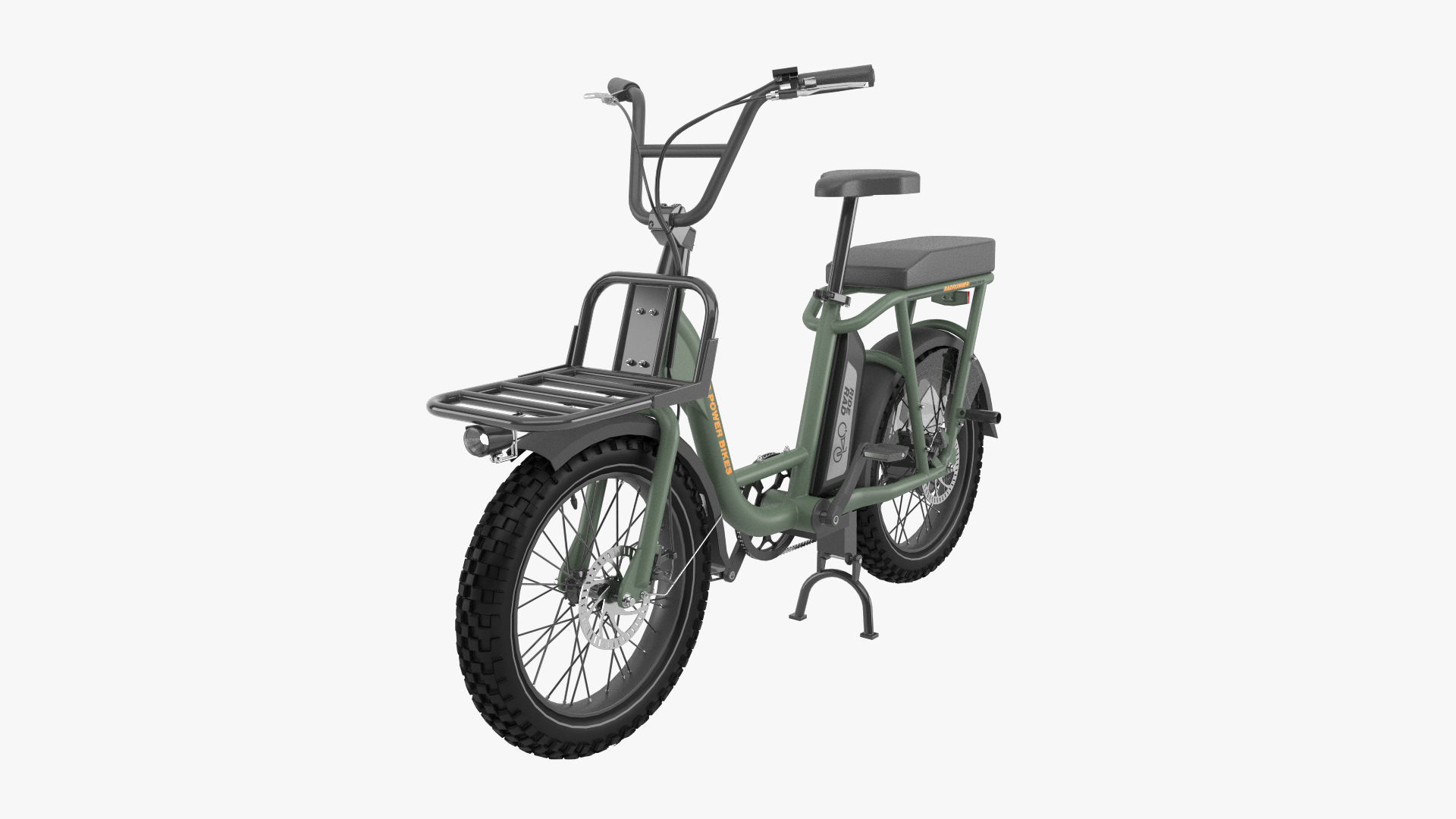 Radrunner electric bike with basket 3D model_7