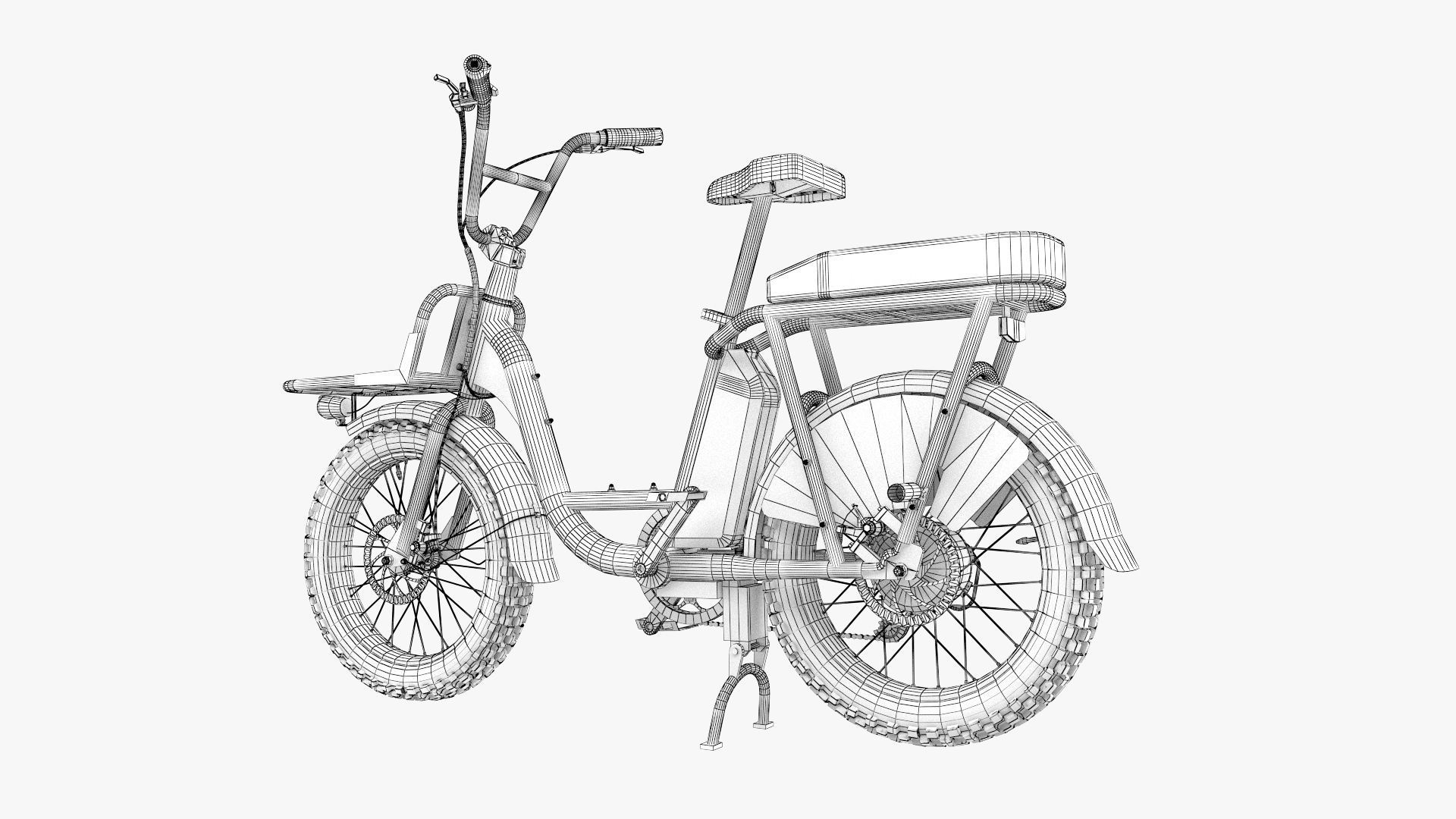 Radrunner electric bike with basket 3D model_9