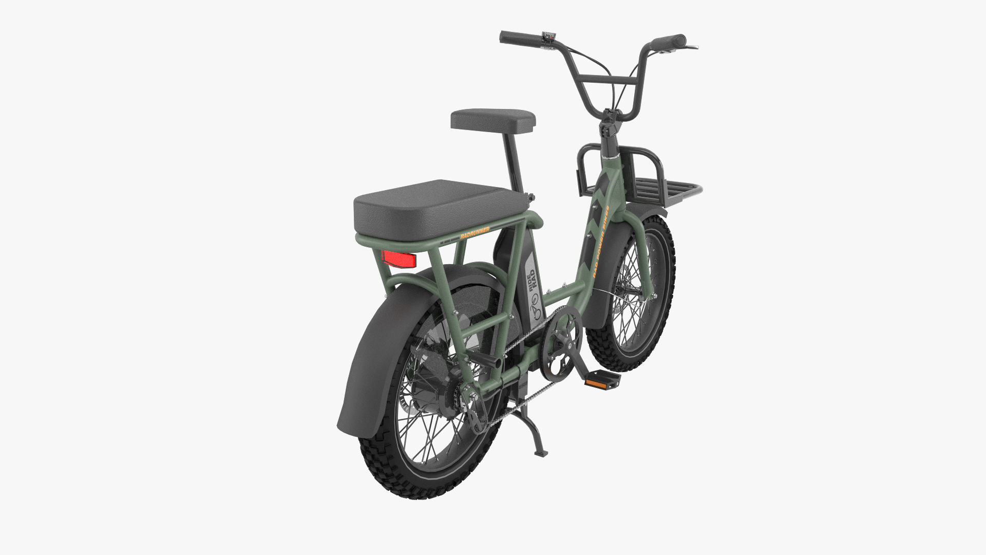 Radrunner electric bike with basket 3D model_4