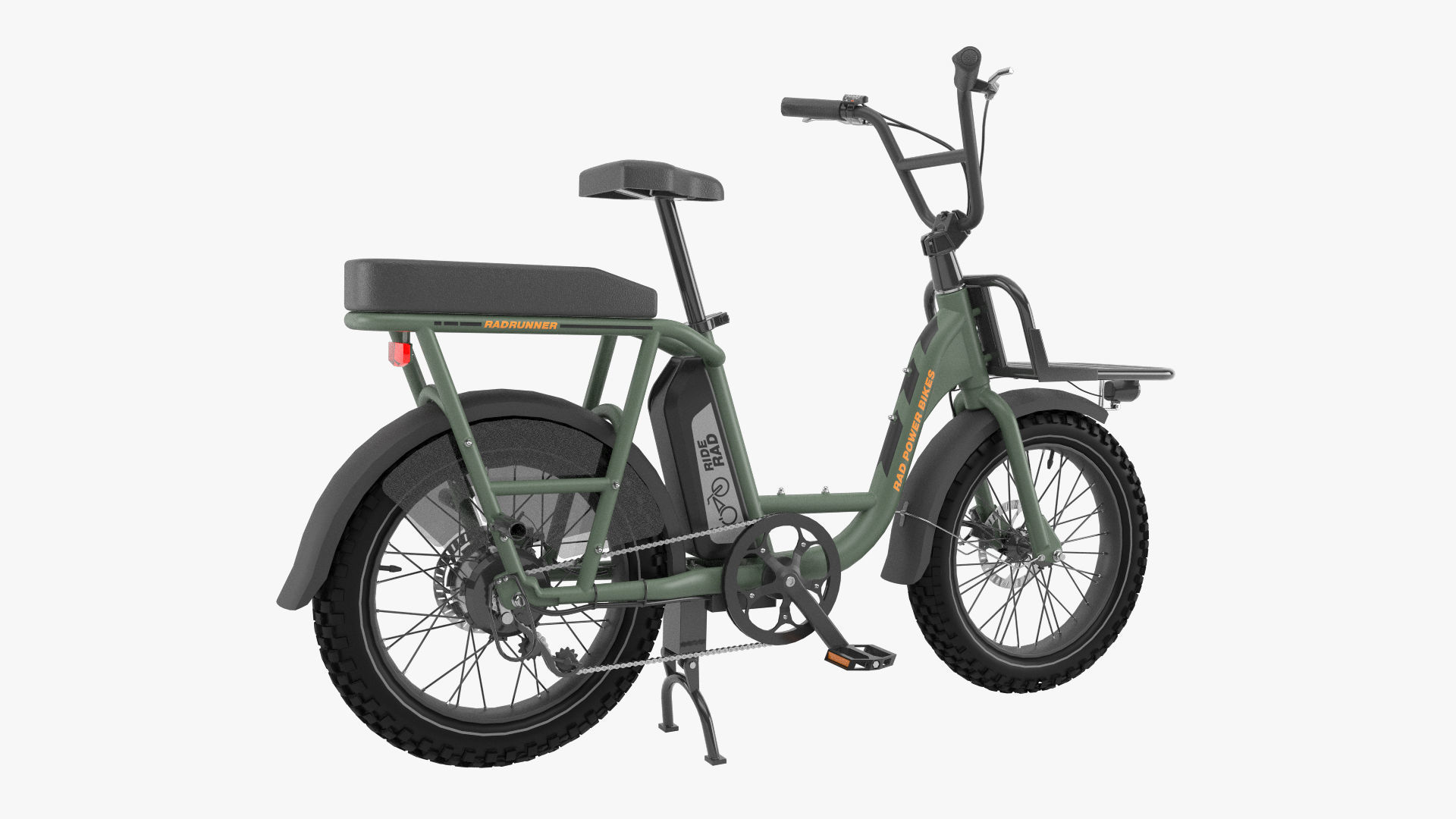 Radrunner electric bike with basket 3D model_3