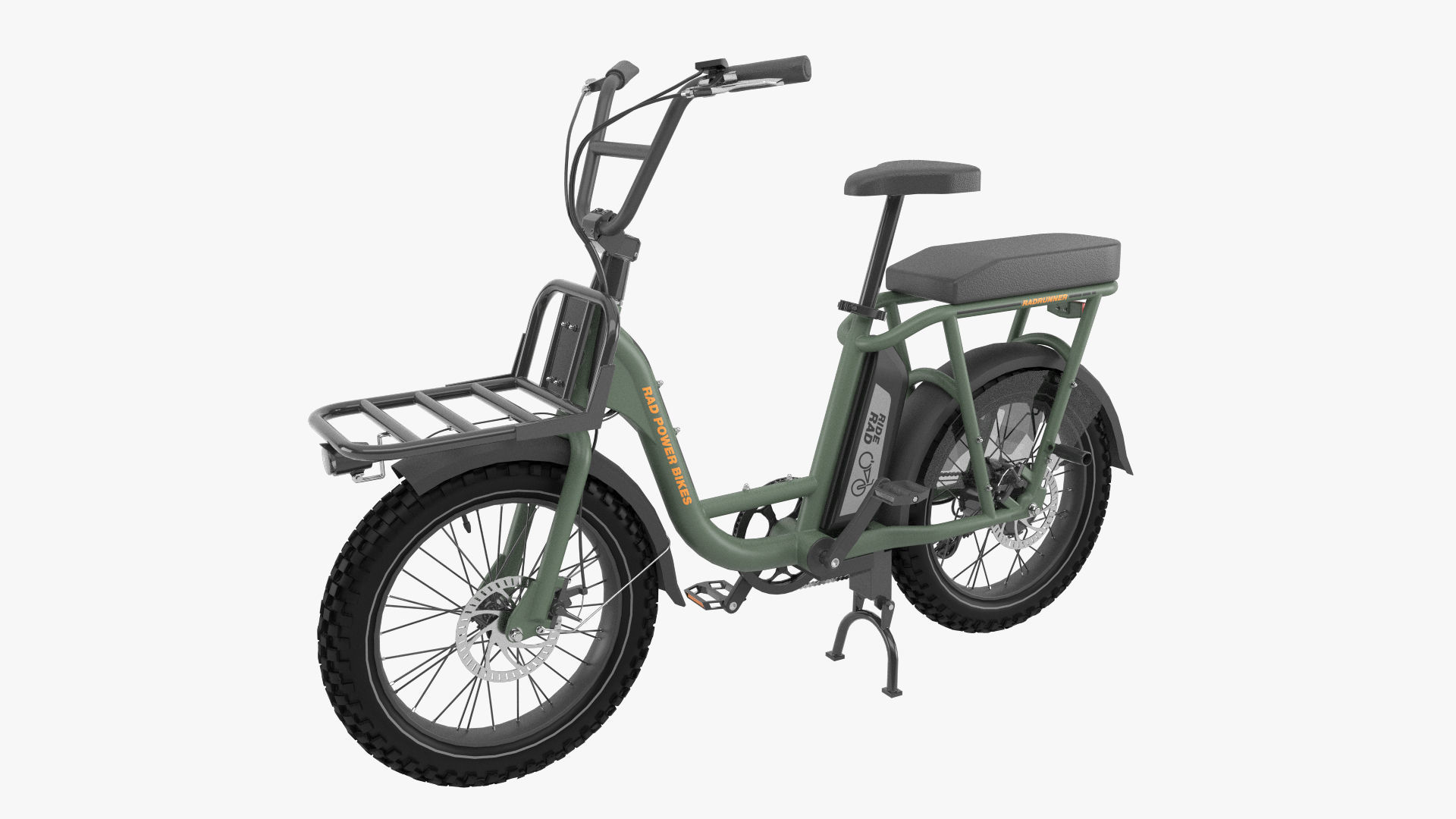 Radrunner electric bike with basket 3D model_5