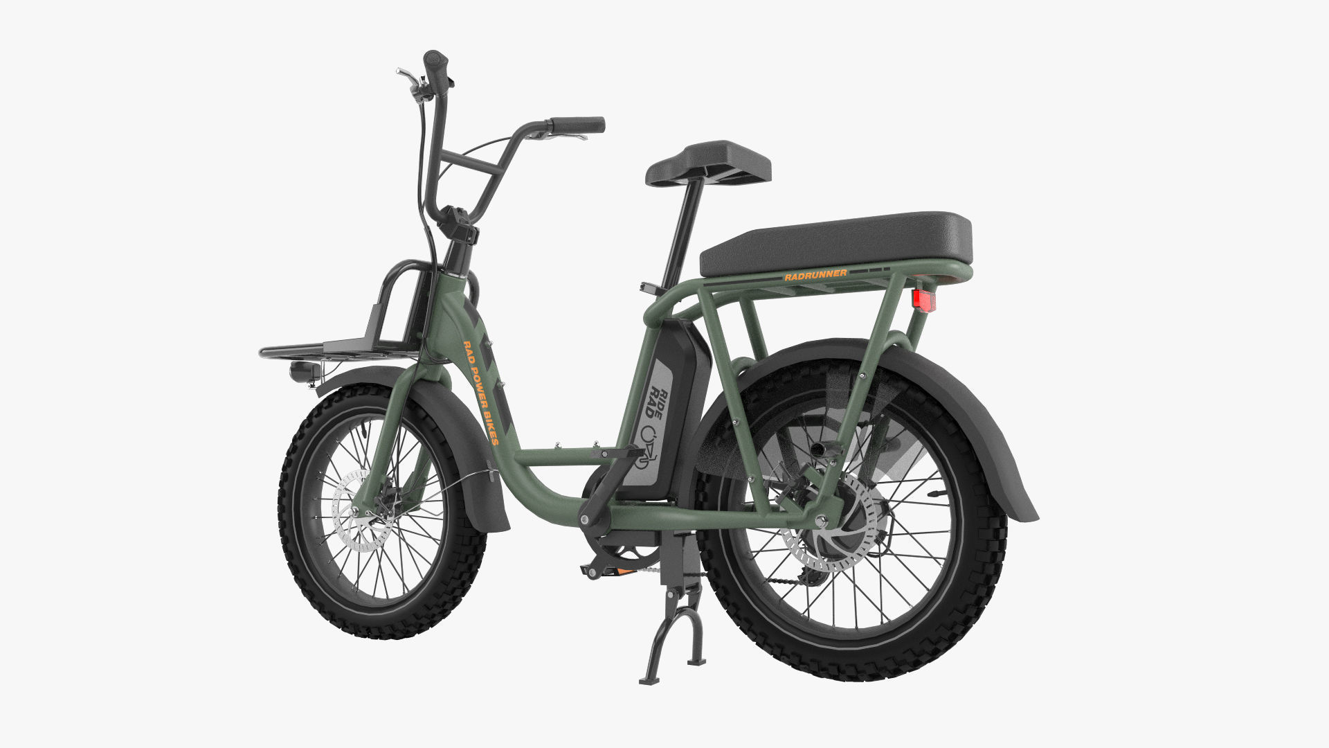 Radrunner electric bike with basket 3D model_2