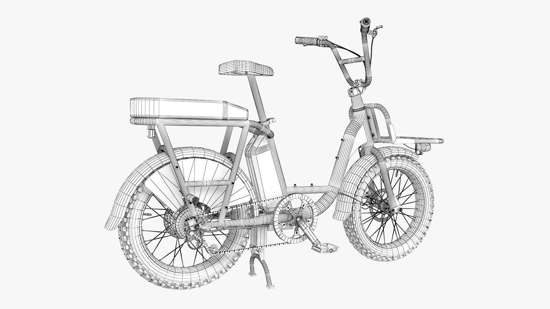 Radrunner electric bike with basket 3D model_10