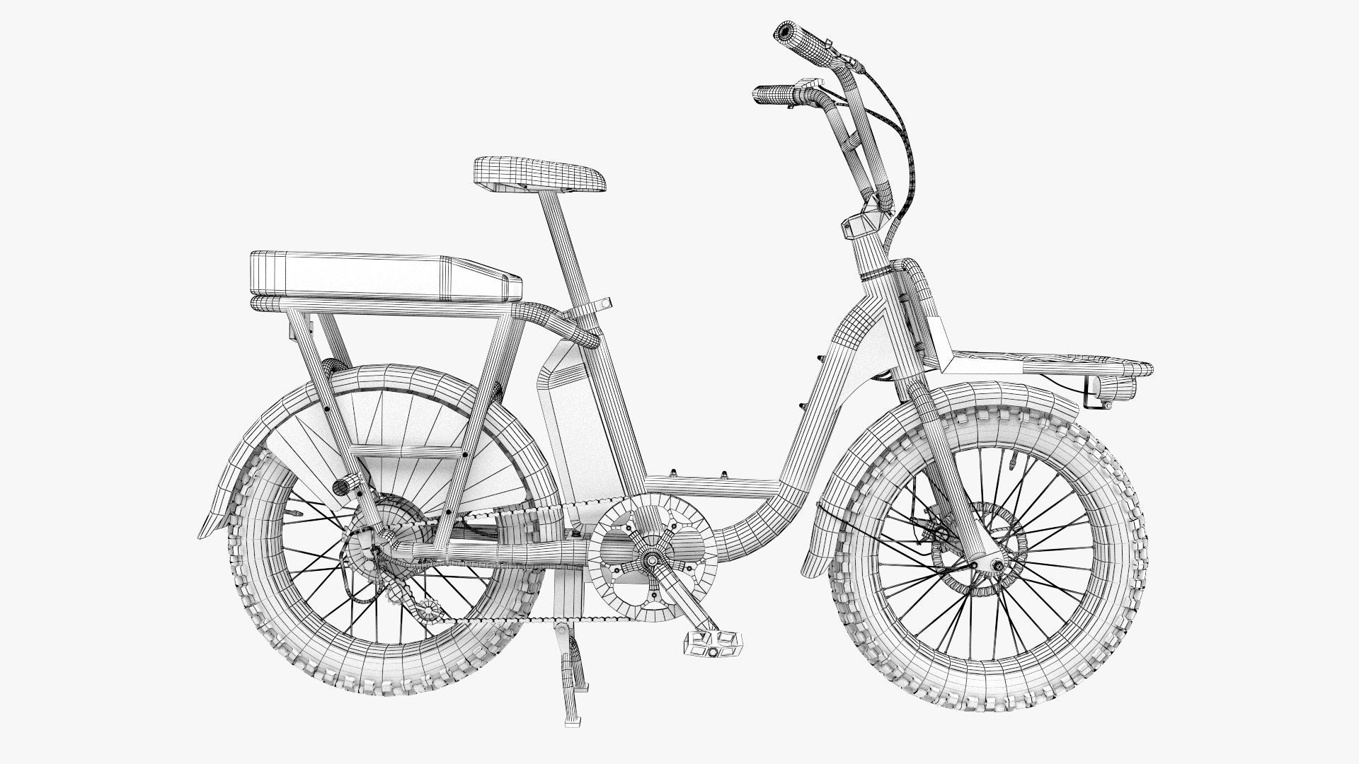 Radrunner electric bike with basket 3D model_8
