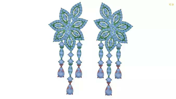 earring pair of earrings with crystals and pearls