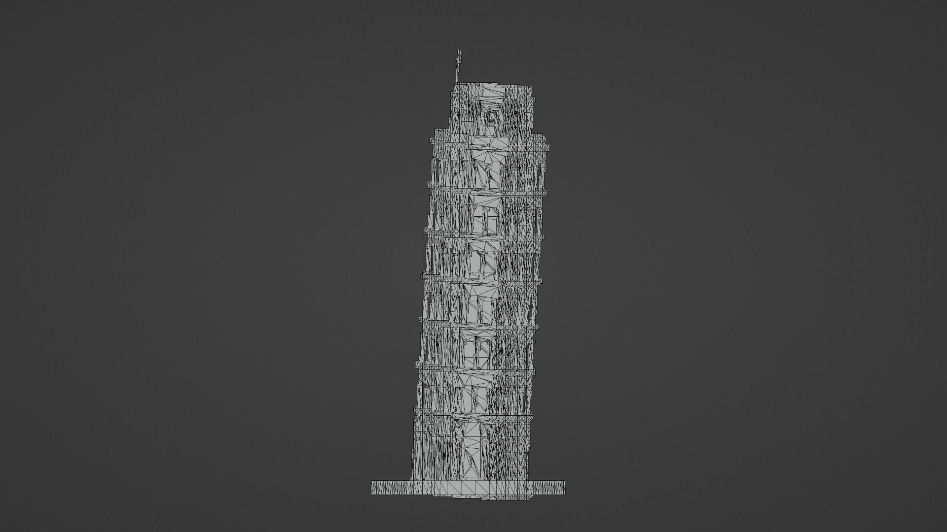 Voxel Pisa Tower Low-poly 3D model_5