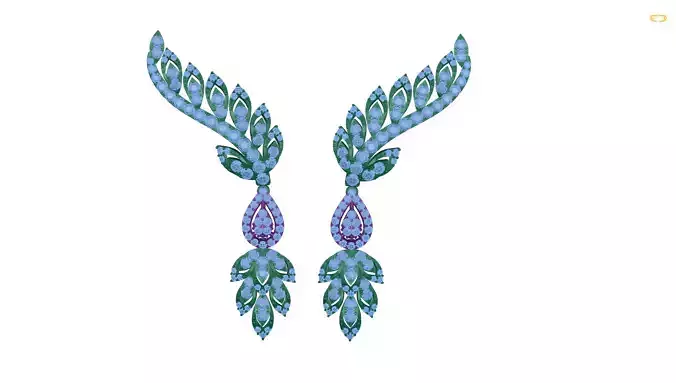 earring emerald and diamond earrings