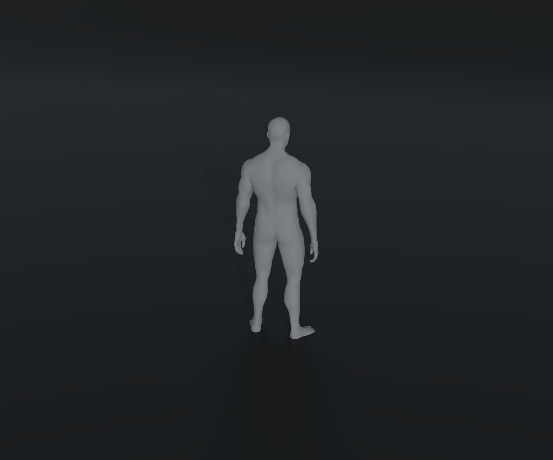 Male Body Base Mesh Animated and Rigged 3D Model 10k Polygons Low-poly 3D model_12