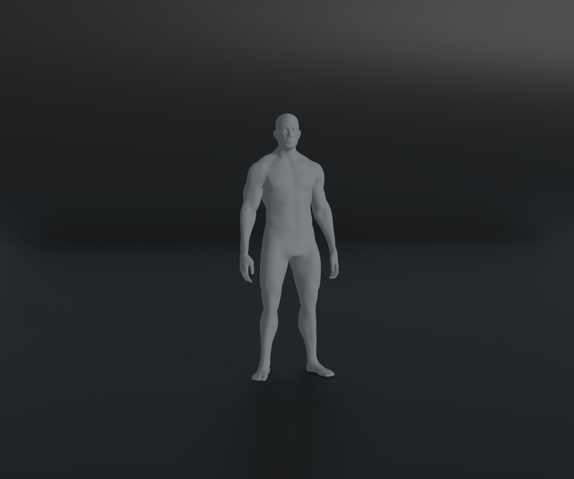 Male Body Base Mesh Animated and Rigged 3D Model 10k Polygons Low-poly 3D model_15