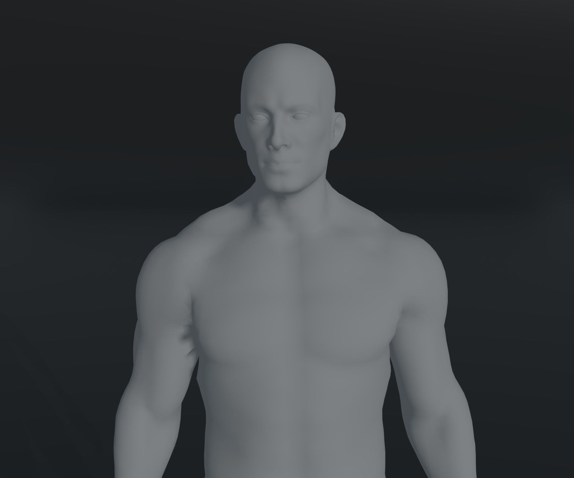 Male Body Base Mesh Animated and Rigged 3D Model 10k Polygons Low-poly 3D model_5