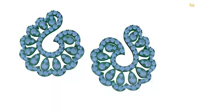 earring peacock earrings