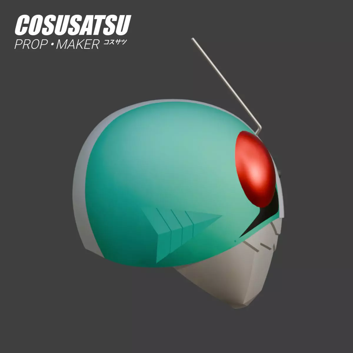 DIY Kamen Rider Ichigo Classic Helmet Cosplay EVA Foam Template 3D model_3