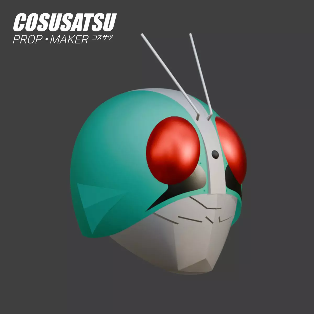 DIY Kamen Rider Ichigo Classic Helmet Cosplay EVA Foam Template 3D model_2