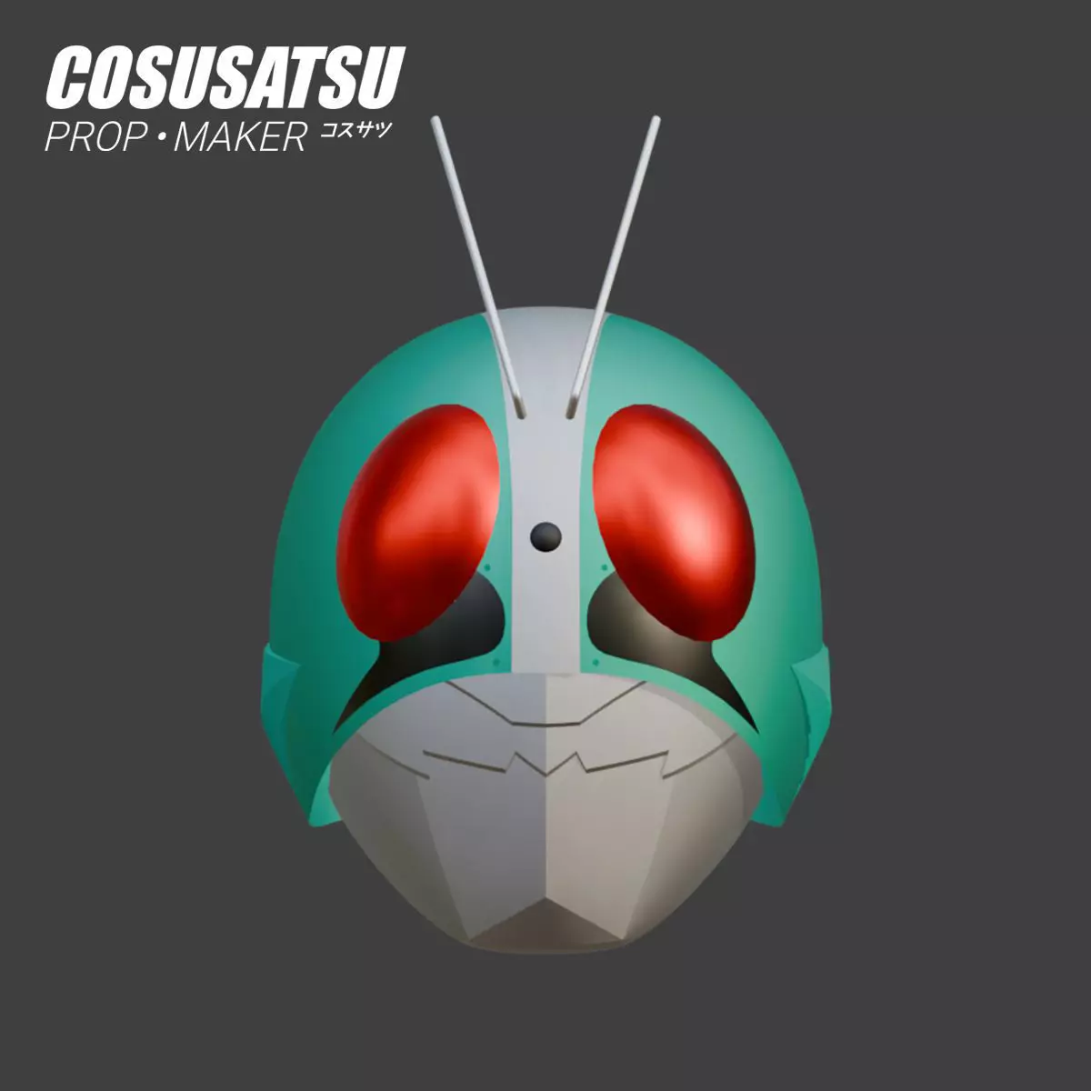 DIY Kamen Rider Ichigo Classic Helmet Cosplay EVA Foam Template 3D model_1