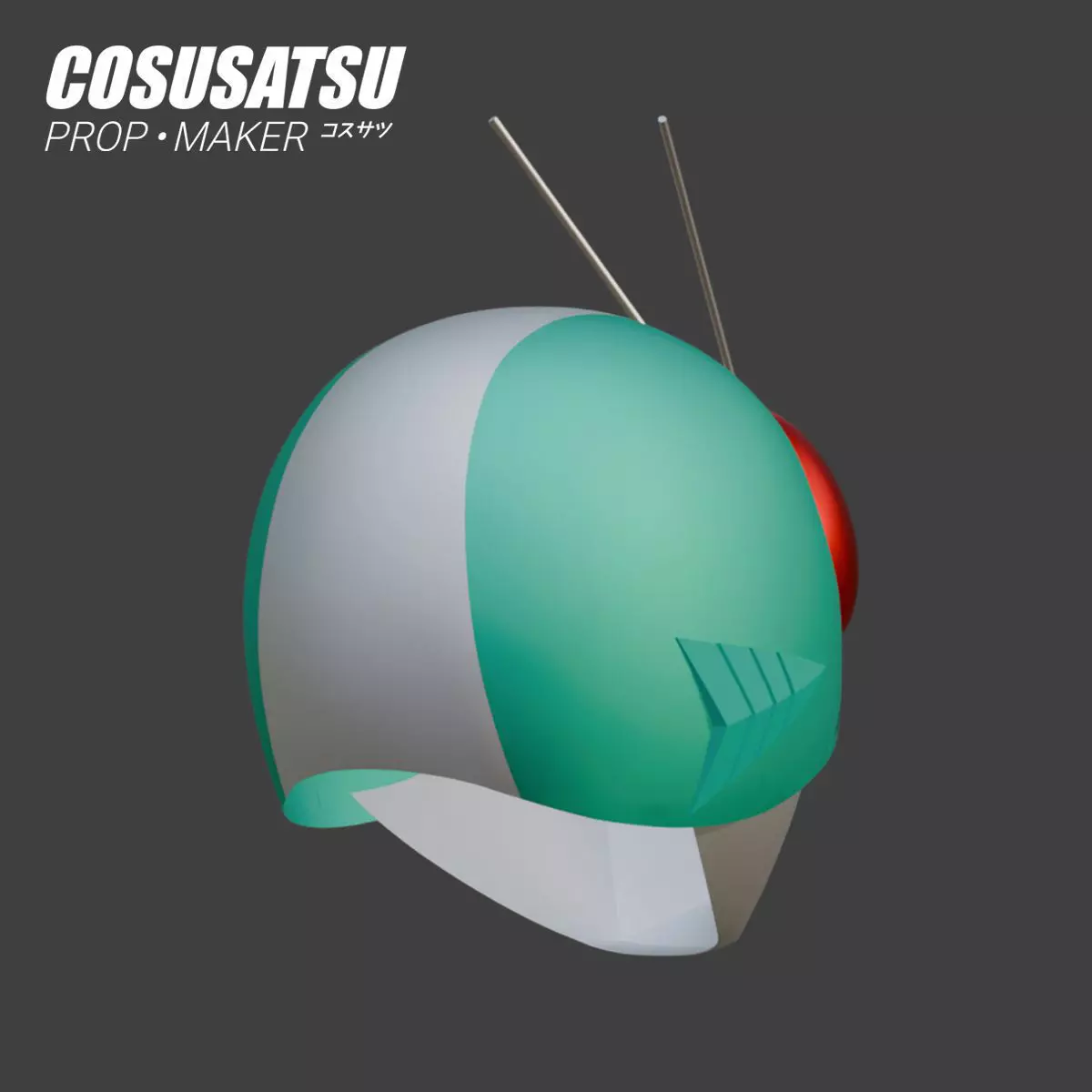 DIY Kamen Rider Ichigo Classic Helmet Cosplay EVA Foam Template 3D model_4