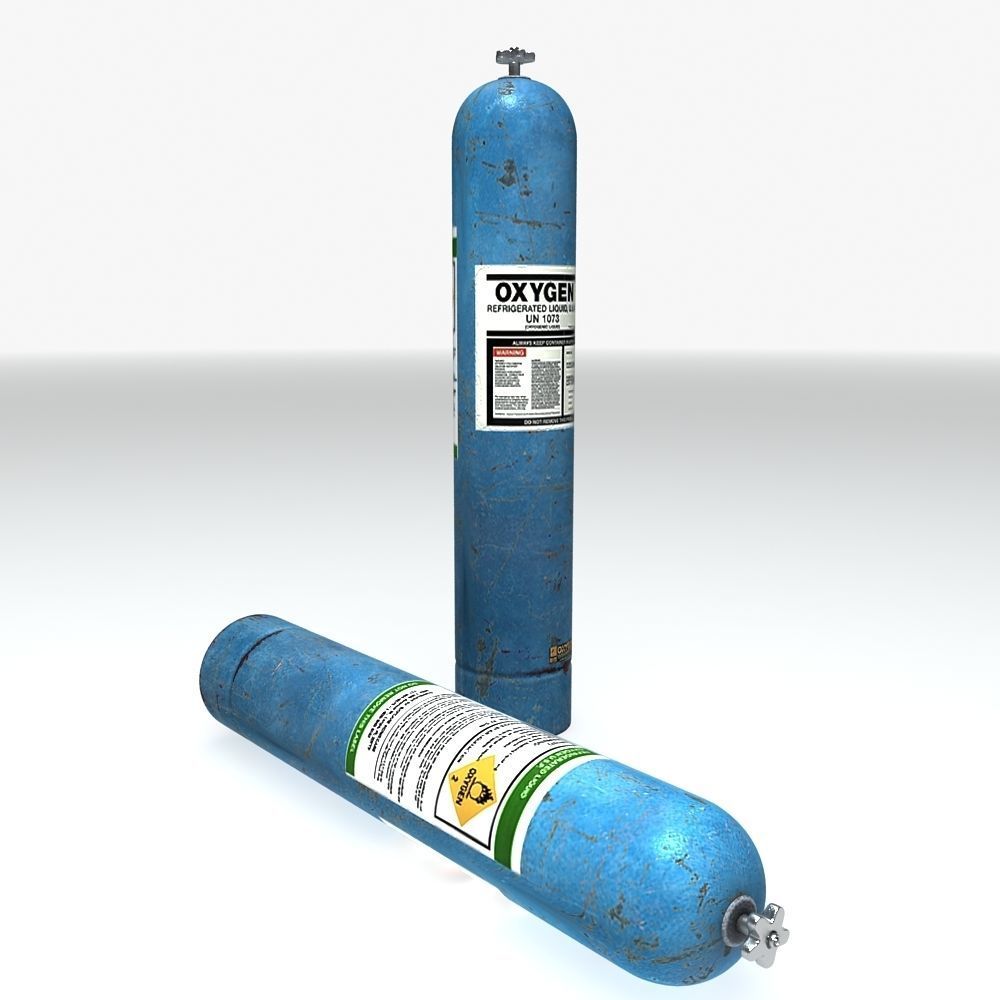 3D model Oxygen Gas Canister VR / AR / lowpoly CGTrader