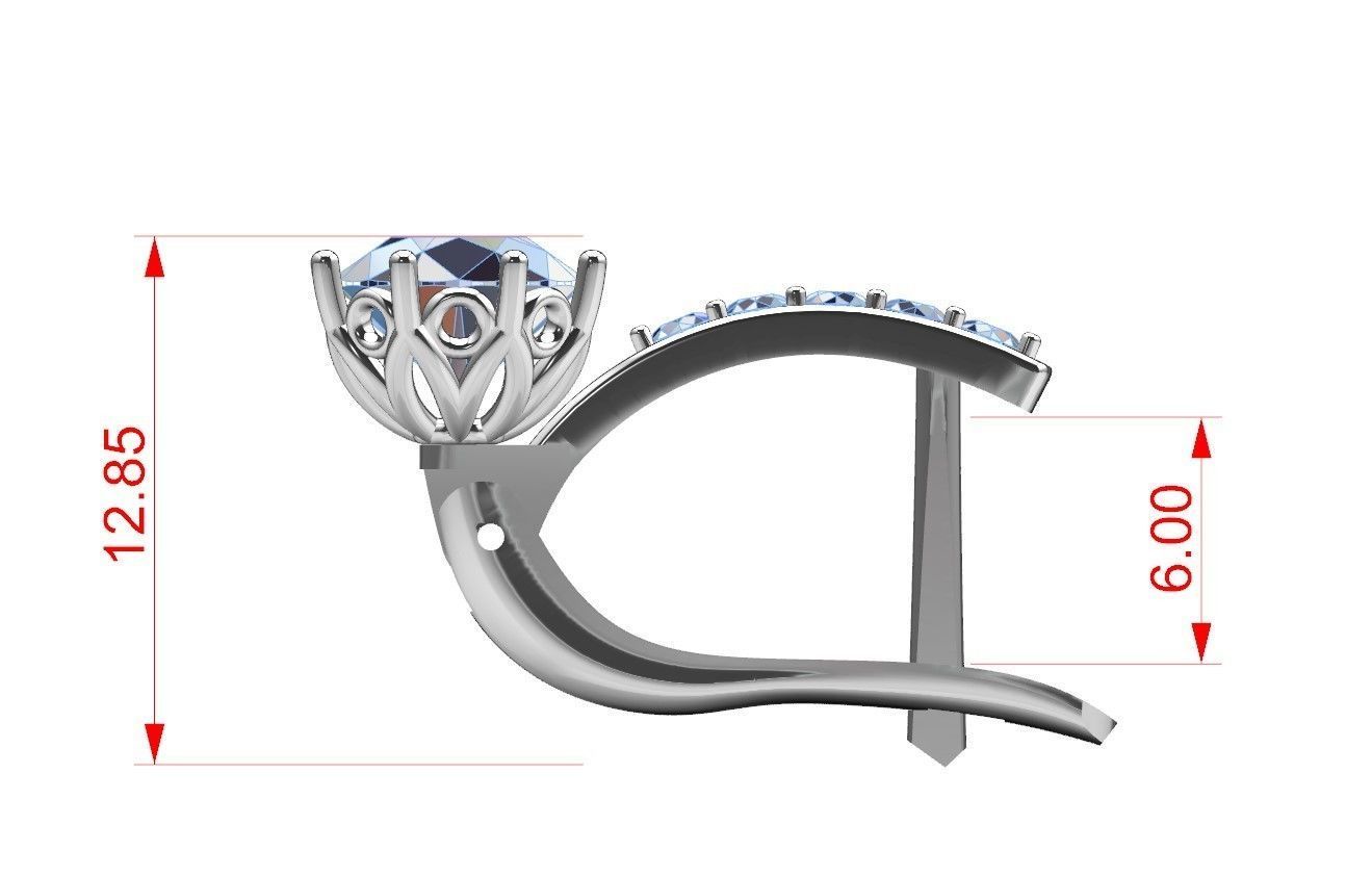 Earrings with diamonds 3D print model_14