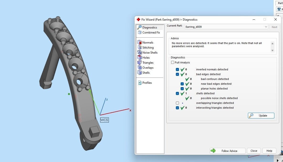 Earrings with diamonds 3D print model_20