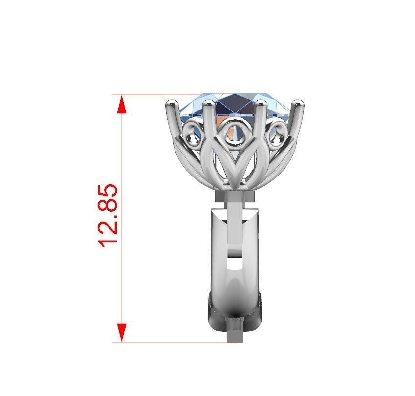 Earrings with diamonds 3D print model_13