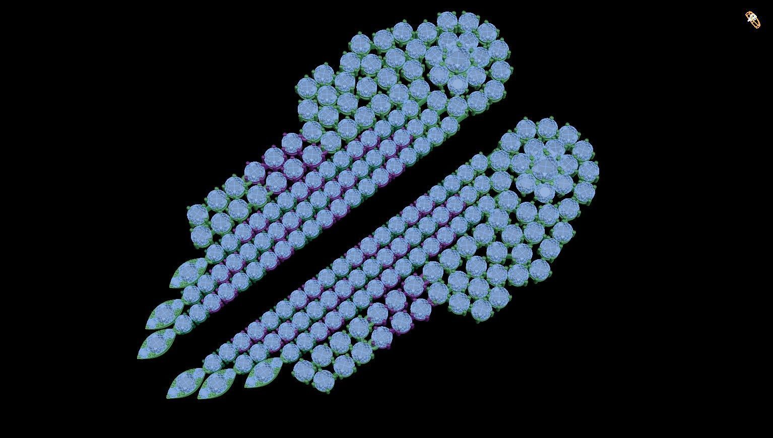 earring swarovski crystal angel wings 3D print model_1