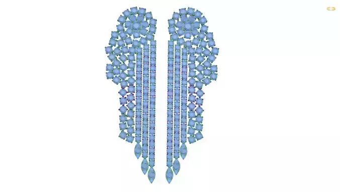 earring swarovski crystal angel wings