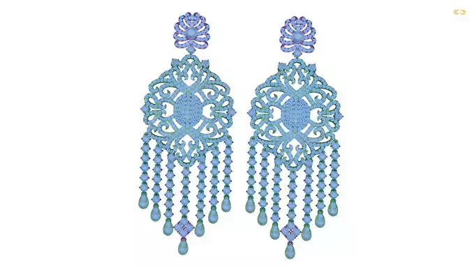 earring pair of earrings with beads and crystals