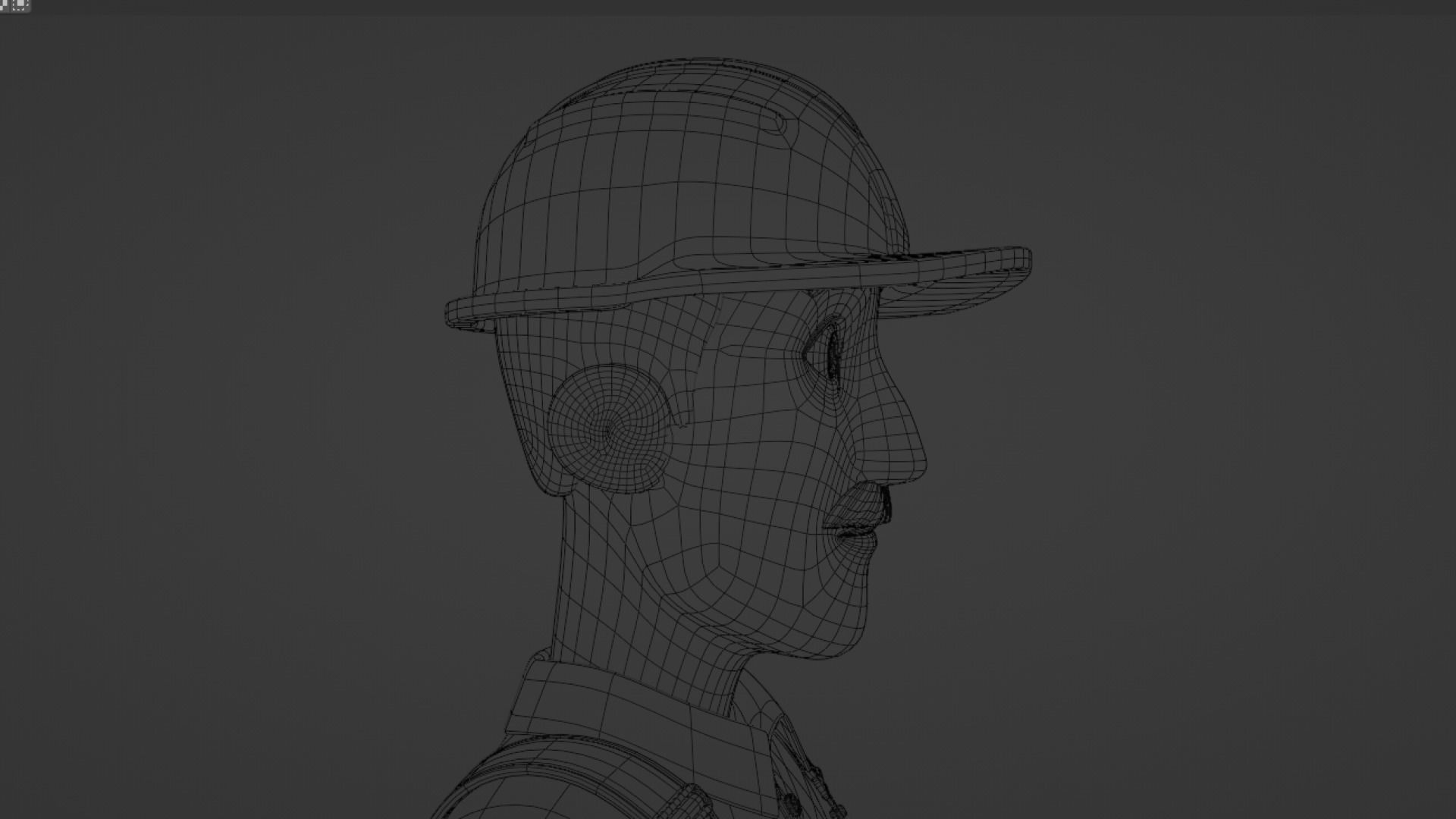 Male Cartoon Worker Builder Character  3D model_25