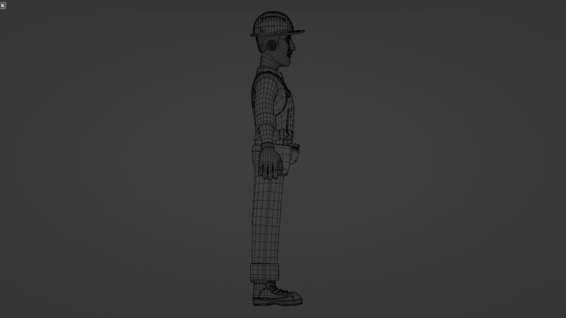 Male Cartoon Worker Builder Character  3D model_19