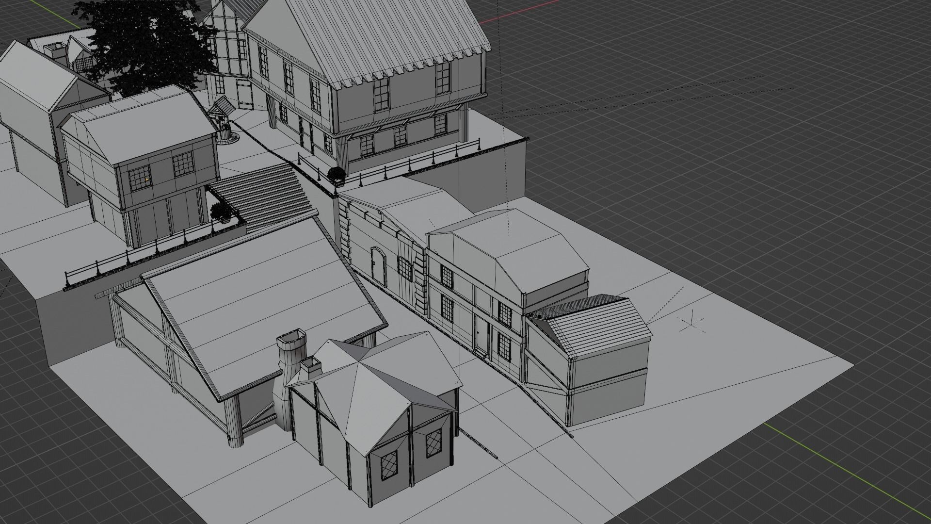 Medieval village 3D model_18