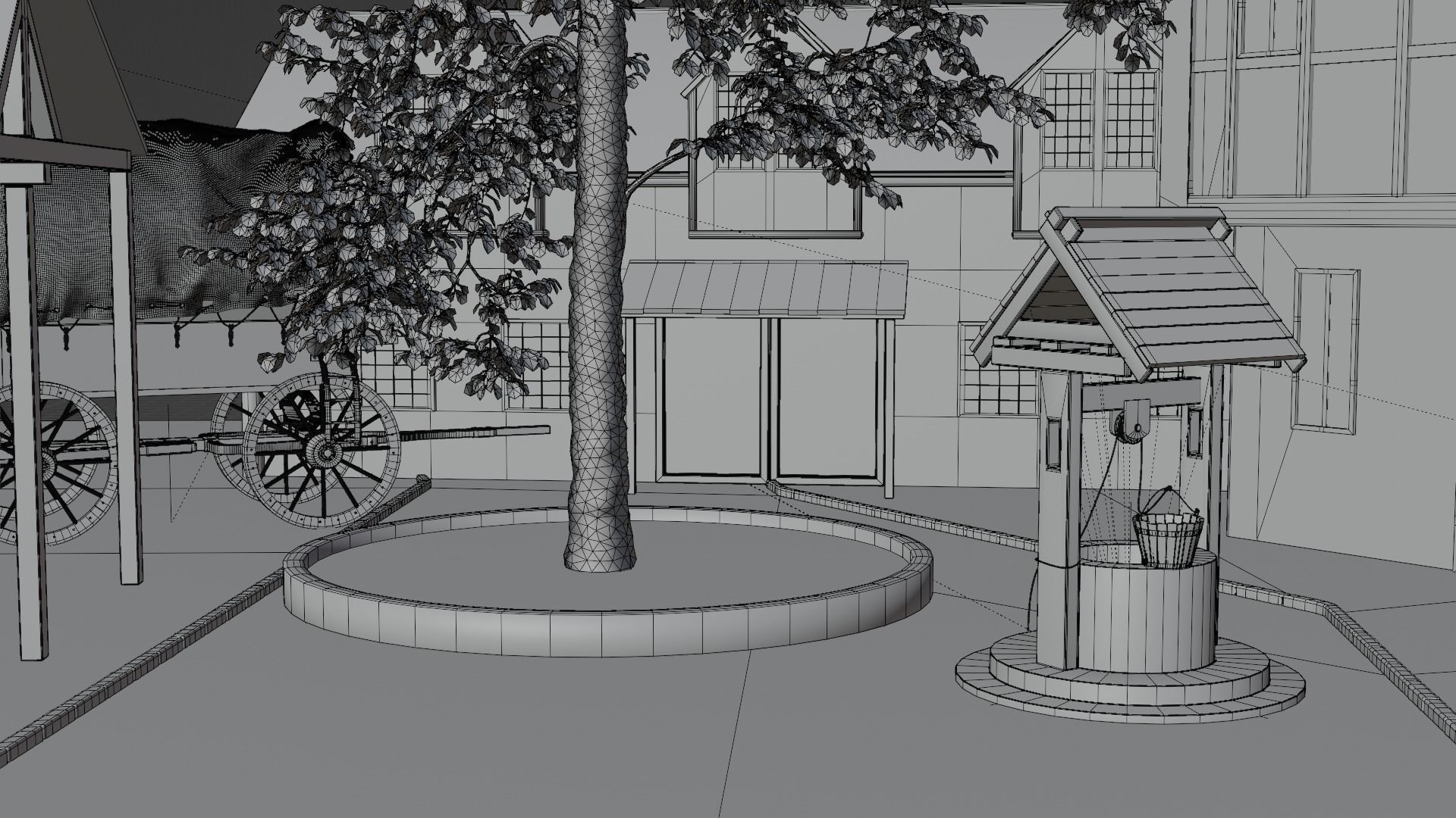 Medieval village 3D model_16